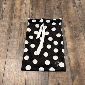 Victoria's Secret Black & White Polka Dot Slipper Bag (empty)
